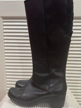 Clarks Black Tall Boots – Size 9W (Wide Calf)